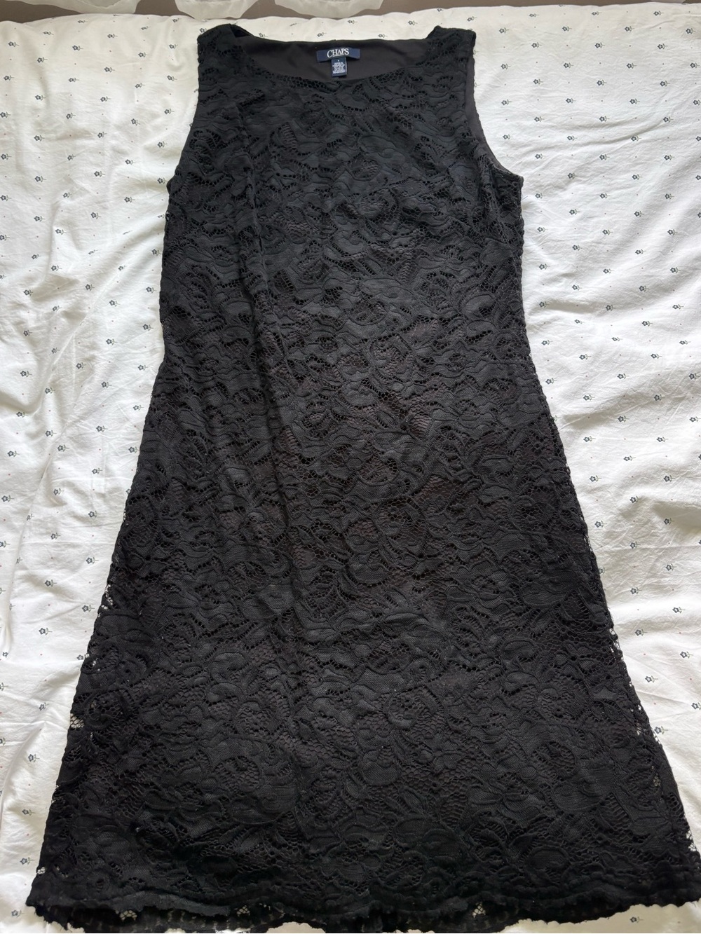 Black lace a line dress